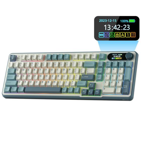 Imagem de Teclado Mecânico RK ROYAL KLUDGE S98 - 98 Teclas com Display Inteligente