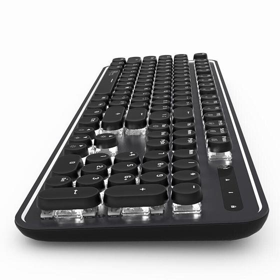 Imagem de Teclado Mecânico RK960 - Bluetooth e Com Fio - Retroiluminado Branco