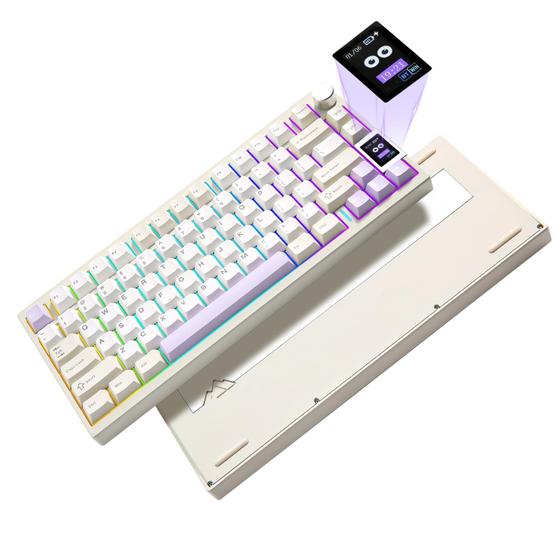 Imagem de Teclado mecânico sem fio YUNZII AL80 Full Aluminium