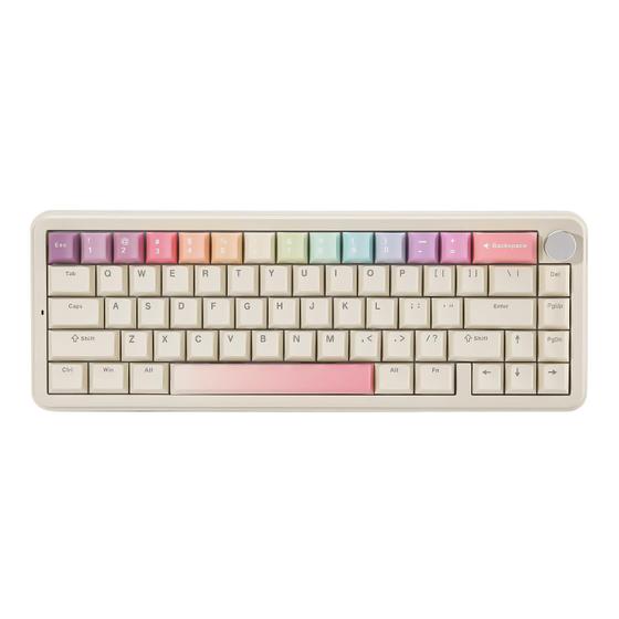 Imagem de Teclado Mecânico Sem Fio YUNZII B68 - Tri-Mode BT 5.0/2.4GHz