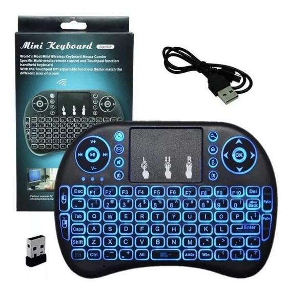 Teclado Mini Keyboard Air Mouse Touch Tv sem fio Smart Menor preço em Teclado Mini Keyboard Air Mouse Touch Tv sem fio Smart