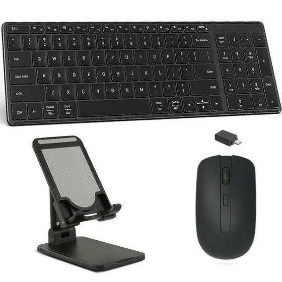 Imagem de Teclado, Mouse E Suporte Tablet 12,4 Preto Homologação: 136132205567