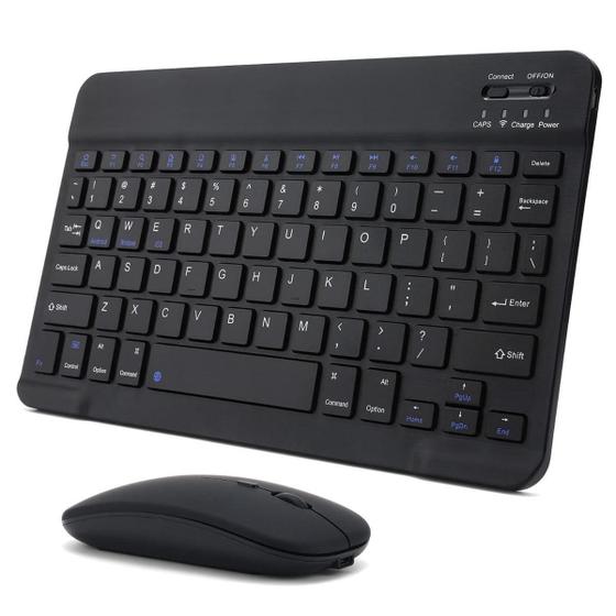 Imagem de Teclado Mouse Sem Fio Kit Tab S7 Fe T735 T730 - Preto