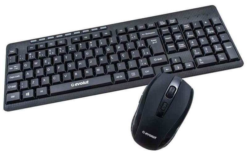 Imagem de Teclado + Mouse Sem Fio Wireless Evolut Eo-501 Abnt2 - EVOLUTE