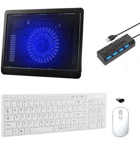 Imagem de Teclado, Mouse, Suporte Cooler Hub 4 Notebook Samsung Branco