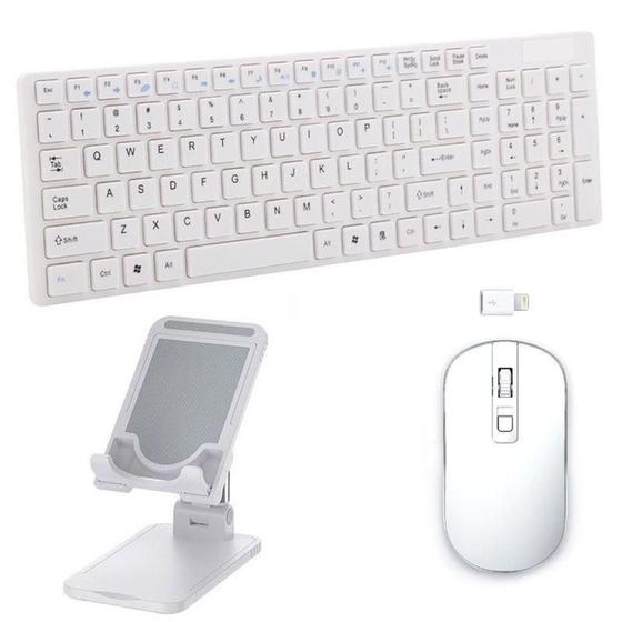 Imagem de Teclado, Mouse, Suporte Tablet 10.5 Branco