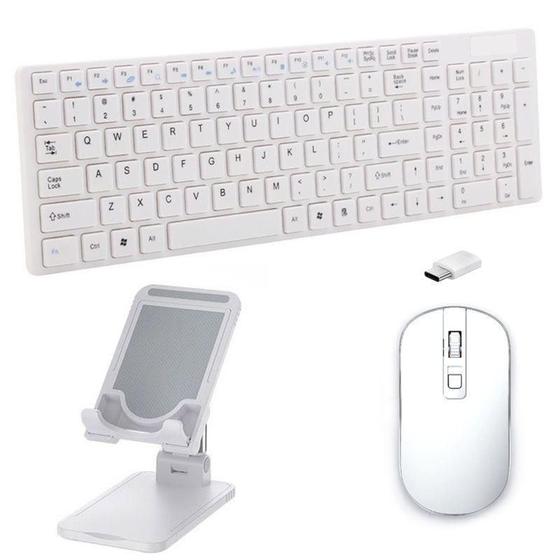 Imagem de Teclado, Mouse, Suporte Tablet 10,4 Branco Homologação