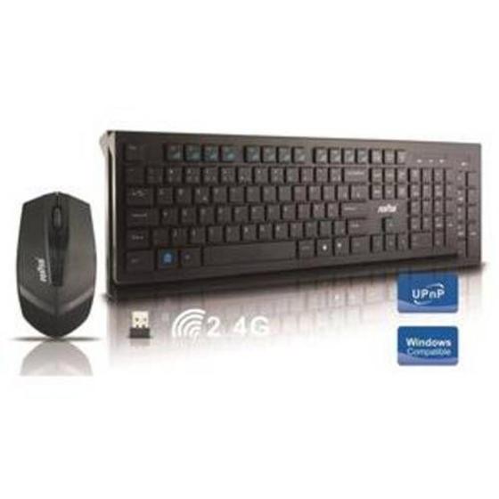 Kit Teclado e Mouse Wireless Óptico Led 1000 Dpis Fatc-30 Feasso