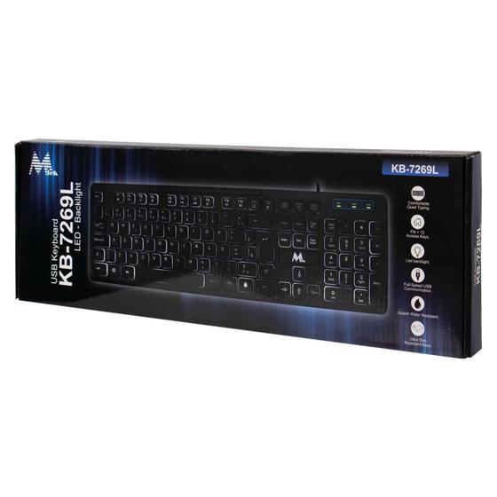 Imagem de Teclado Mtek KB-7269L-PT - com Fio - Portugues - Preto
