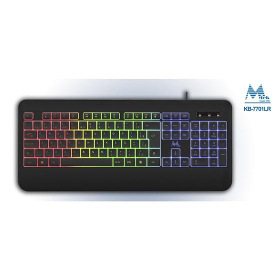 Imagem de Teclado Mtek KB-7701LR USB Gaming Rainbow PT Preto