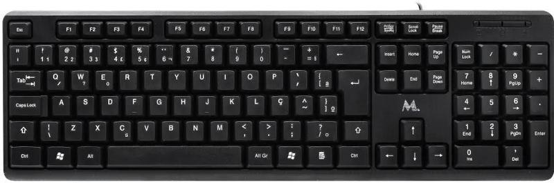 Imagem de Teclado Mtek KB-8187 com Cabo - Preto (Portugues)