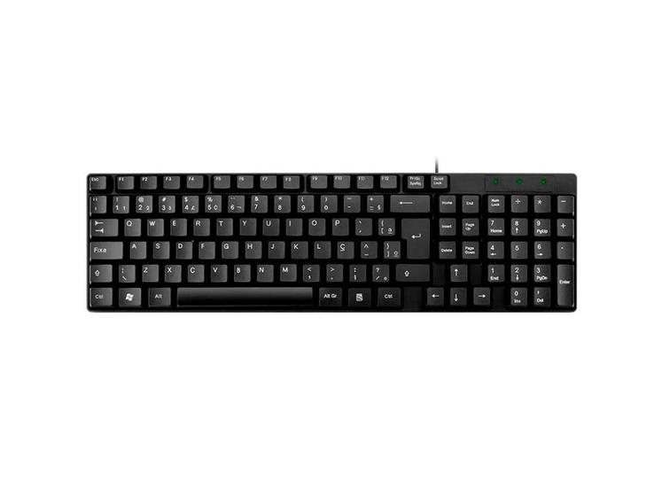 Imagem de Teclado Multilaser Padrão Usb Slim Preto Laser Tc193Bu