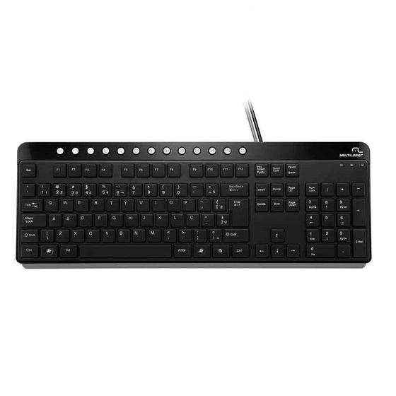 Teclado Multimídia com Fio Teclas Chocolate Preto USB Multilaser - TC143 Menor preço em Teclado Multimídia com Fio Teclas Chocolate Preto USB Multilaser - TC143