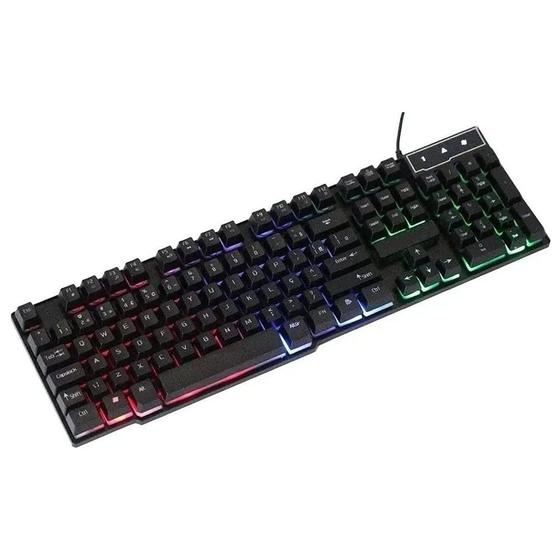 Imagem de Teclado multimidia Gamer Semi Mecanico GK-41 com iluminação RGB