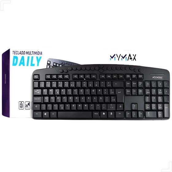 Imagem de Teclado Multimídia Usb Preto Mymax 