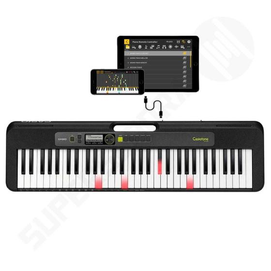 Imagem de Teclado Musical CASIOTONE LK-S250 CASIO Preto 61 Teclas Iluminadas APP Chordana Play