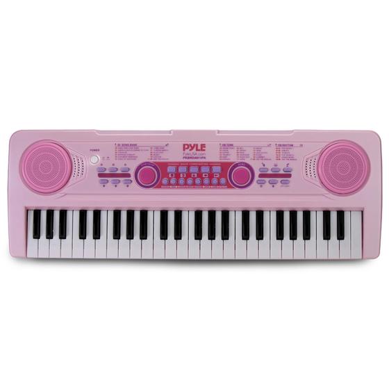 Imagem de Teclado Musical Elétrico PYLE-PRO 49 Teclas - Rosa - Ideal para Crianças