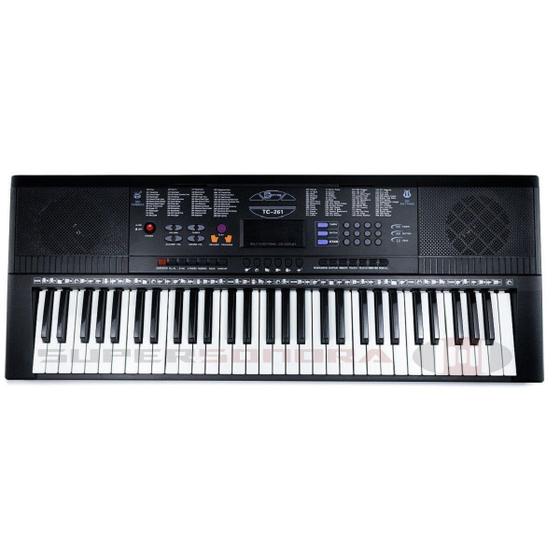 Teclado Musical Estudante Spring TC 261 61 Teclas + Fonte + Suporte Partituras Menor preço em Teclado Musical Estudante Spring TC 261 61 Teclas + Fonte + Suporte Partituras
