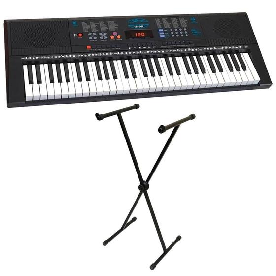 Teclado Musical Estudante Spring TC261 61 Teclas + Estante Menor preço em Teclado Musical Estudante Spring TC261 61 Teclas + Estante