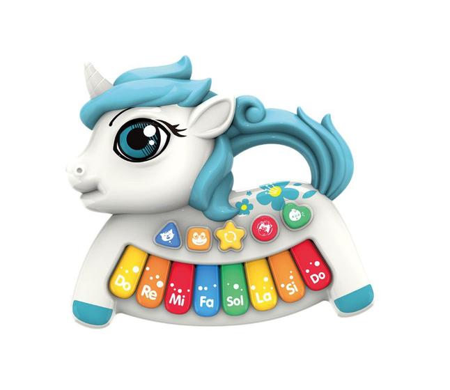 Imagem de Teclado Musical Infantil Unicórnio Colorido - Shiny Toys