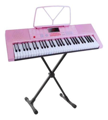 Imagem de Teclado Musical Profissional 61 Teclas 300 Rit Usb + Suporte