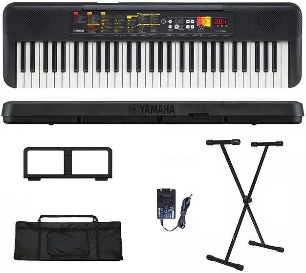 Imagem de Teclado Musical Yamaha PSR-F52 61 teclas + Suporte + Capa