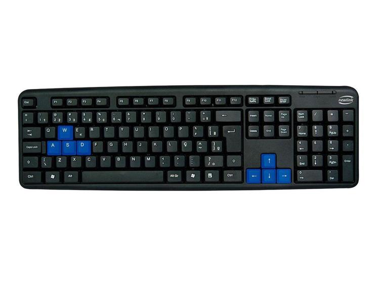 Imagem de Teclado Newlink Usb Level Preto/azul TC308 - New Link