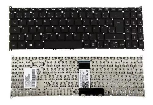 Imagem de Teclado Notebook Acer Aspire 5 A515-52G A515-52G-536H Abnt2 BR, Cor Preto