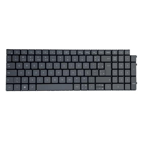 Imagem de Teclado Novo Luminoso Para Notebook Dell 5518 3510 3511 3515, Cor Grafite, ABNT2 BR, Sem Moldura