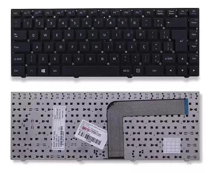 Imagem de Teclado Novo Para Notebook Philco Cce Sti Semp PN 82r-14c232-4211 Philco 82R-14A001-4211 Preto ABNT2