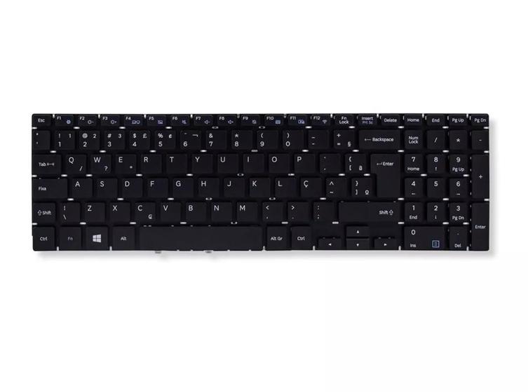 Imagem de Teclado Novo Para Notebook Samsung Expert X50 NP350XBE-XH3BR, Cor Preto, Abnt2 BR