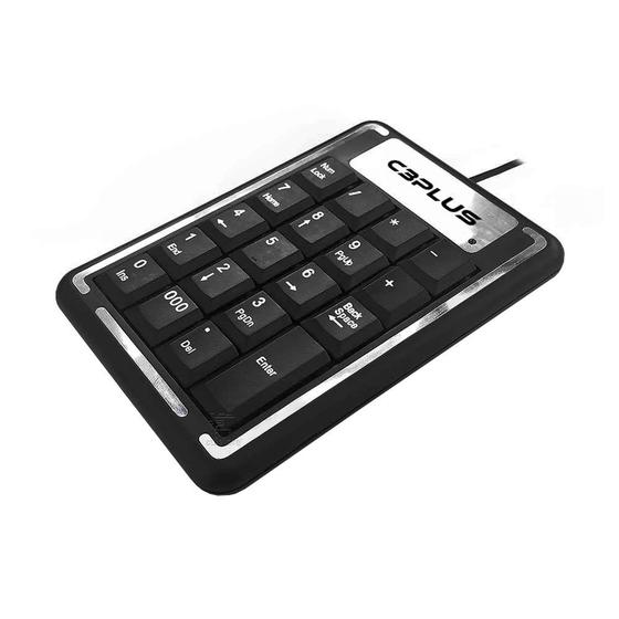 Imagem de Teclado Numérico C3 Plus USB KN-11BK Preto 19 Teclas C3 Tech