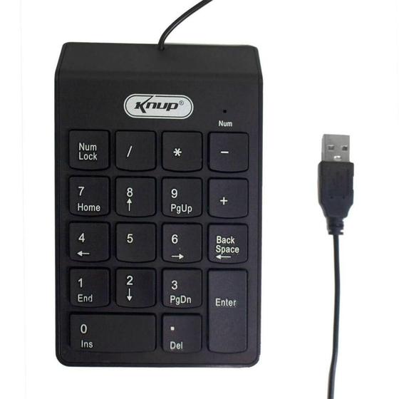 Imagem de Teclado Numerico Kp-2003A Knup Com Fio Preto