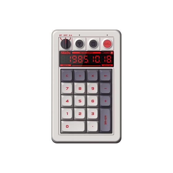 Imagem de Teclado Numérico Mecânico 8BitDo Retro 18 - Bluetooth/2,4G/Com Fio