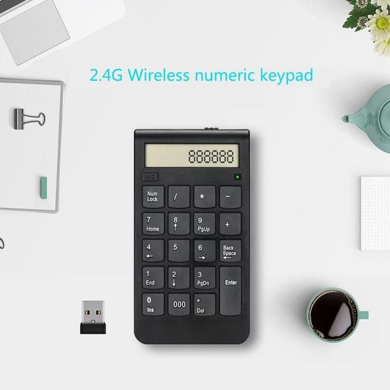 Imagem de Teclado Numerico Sate AK-185G Wireless Black