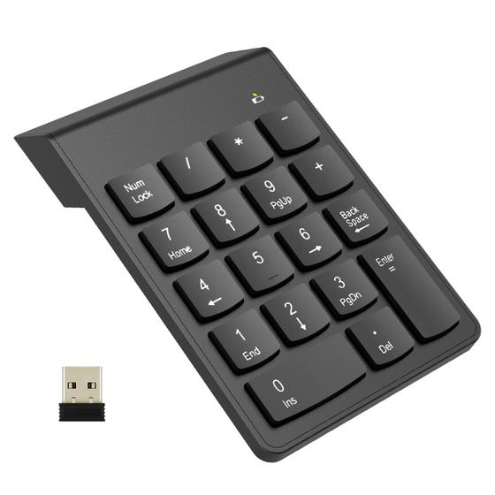 Imagem de Teclado Numérico Sem Fio NOOX para Escritório e Contabilidade - Conexão USB
