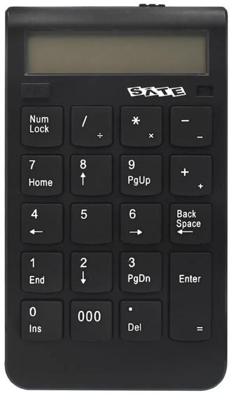 Imagem de Teclado Numerico Sem Fio Satellite AK-185 - Preto