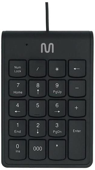 Teclado Numérico Tfn100, Fio, Usb, Cabo 120Cm, Tecla 000, - Multilaser Imagem de Teclado Numérico Tfn100, Fio, Usb, Cabo 120Cm, Tecla 000,