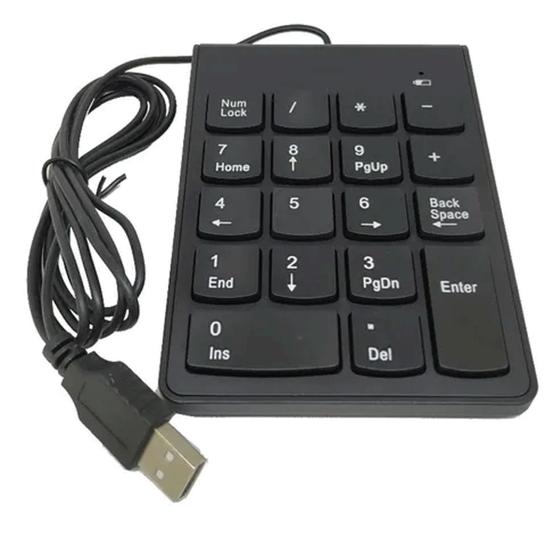 Imagem de Teclado Numérico Usb 18 Teclas Exbom Bk-n30