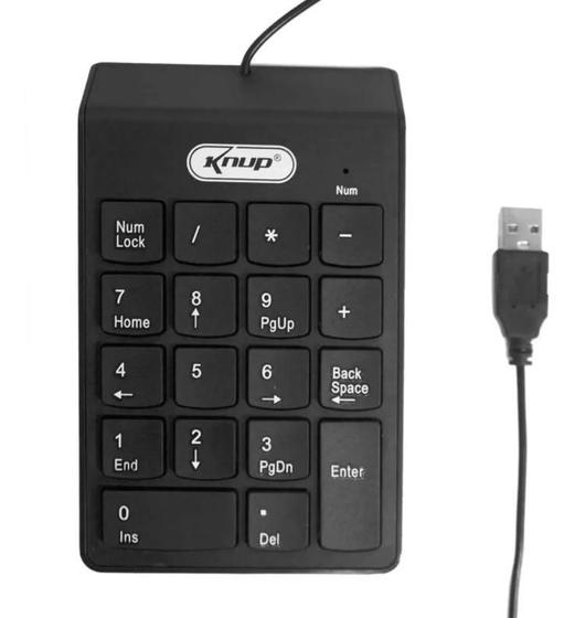 Imagem de Teclado Numérico Usb Knup Para Pc Notebook