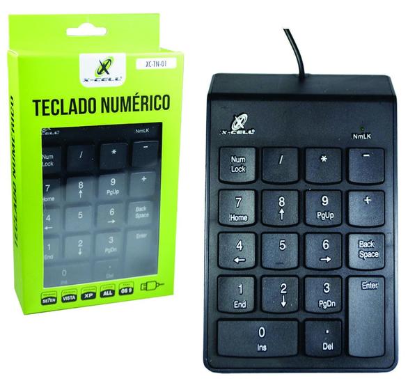 Imagem de Teclado Numerico Usb Portátil Netbook Notebook C/ Ponto 