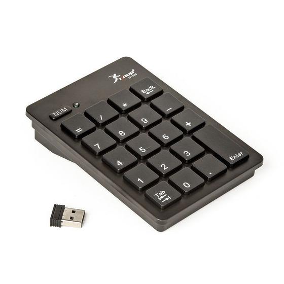 Imagem de Teclado Numerico Wireless sem Fio 19 Teclas Preto