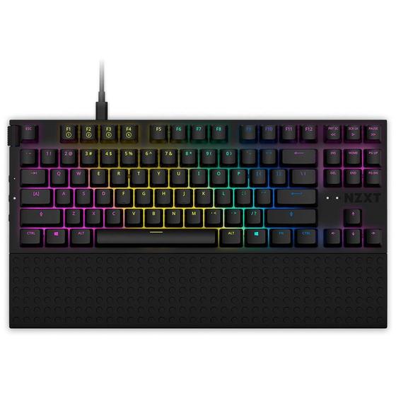 Imagem de Teclado NZXT Function TKL, RGB, Switch Red, Anti-Ghosting, US, Preto - KB-1TKUS-BR