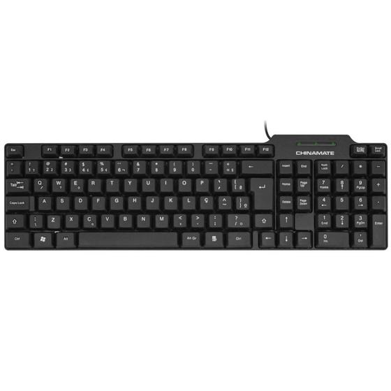 Imagem de Teclado Office Com Fio USB ABNT2 CM21 Preto - Chinamate