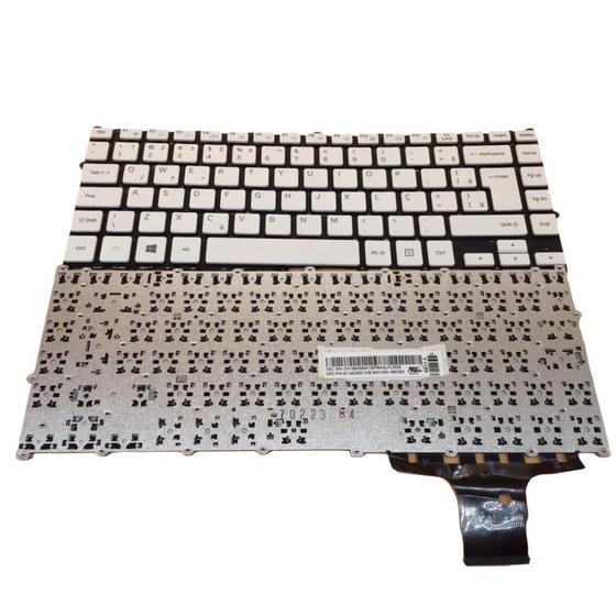 Imagem de Teclado p/ notebook  samsung np300e4l  np500r4m  br -branco