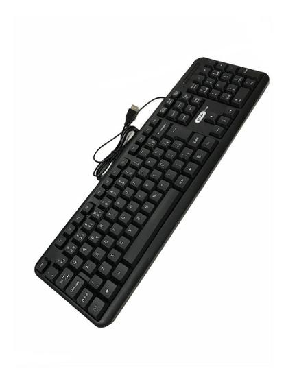 Imagem de Teclado padrão com fio usb para pc notebook