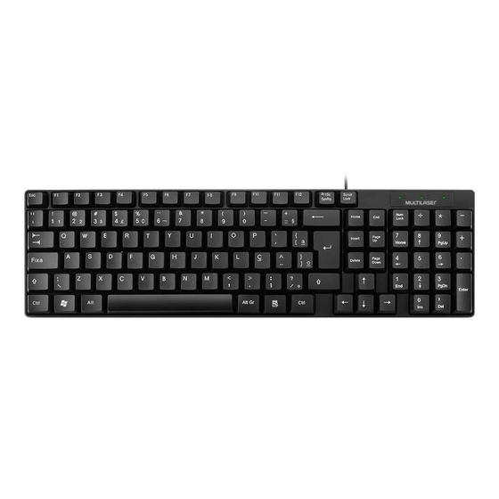 Imagem de Teclado Para Computador ABNT2 Conexão USB Resistente a Água Multilaser
