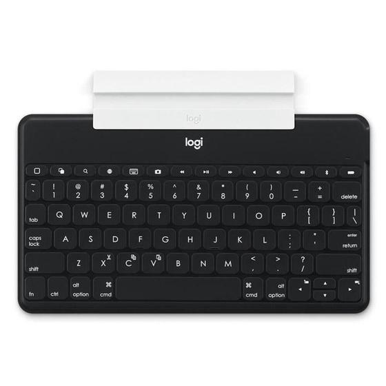 Imagem de Teclado para iPhone, iPad e Apple TV, Keys-To-Go, Bluetooth, Preto, Logitech