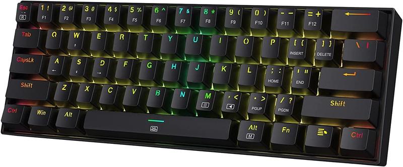Imagem de Teclado para jogos Redragon K630 Dragonborn 60% RGB Brown Switch