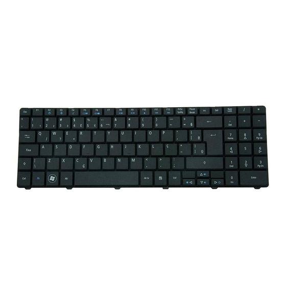 Imagem de Teclado para Notebook bringIT compatível com Acer Aspire 5734Z ABNT2 - Enter Grande